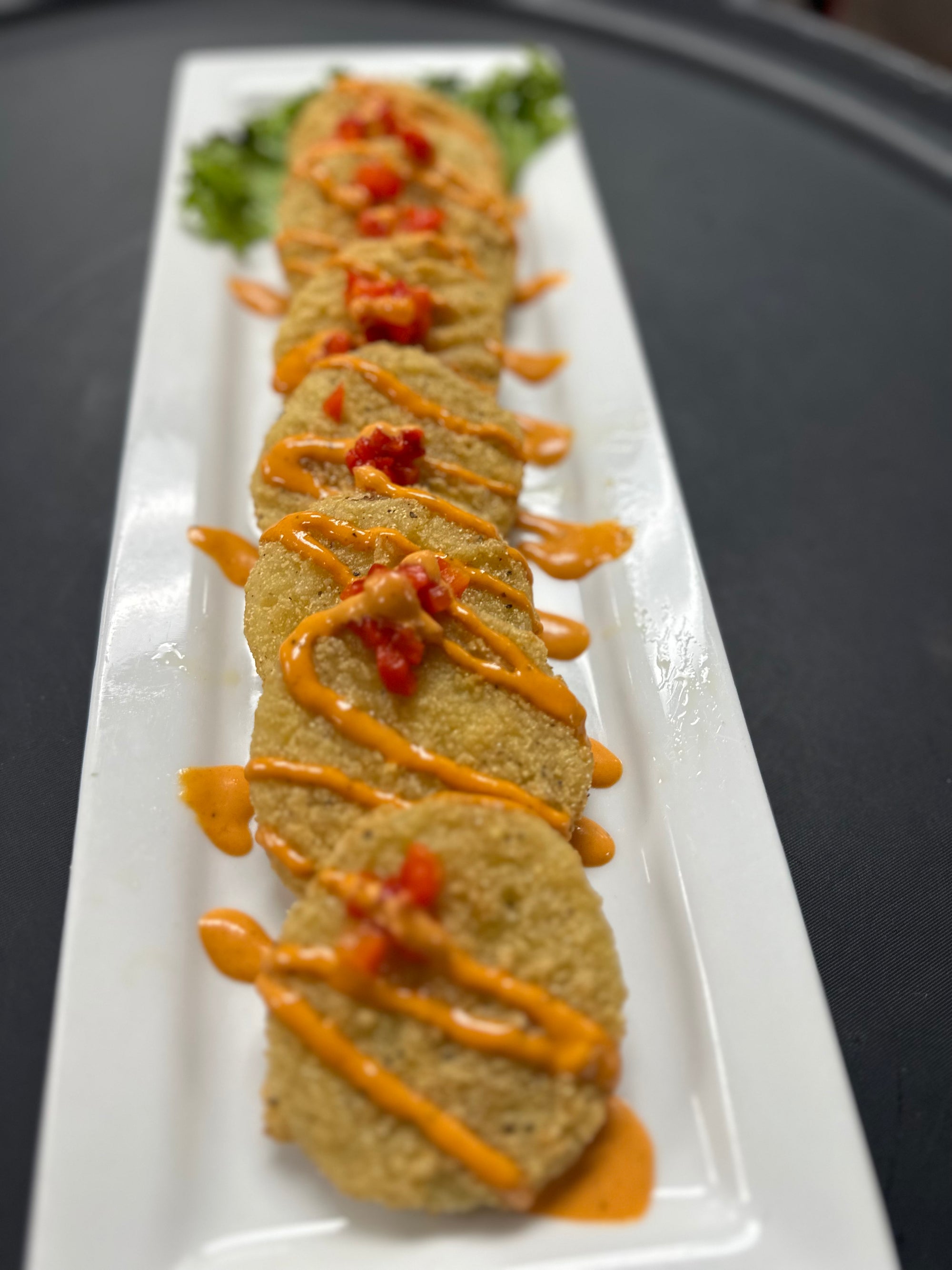 Fried Green Tomatoes $11.95 *Vegan